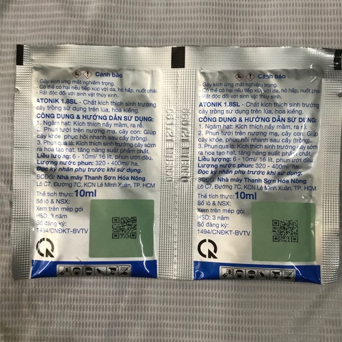 (KTST) Hộp 10 gói Atonik 1.8SL 10ml (kích thích tăng trưởng cây trồng)- VTNN Năm Bưu
