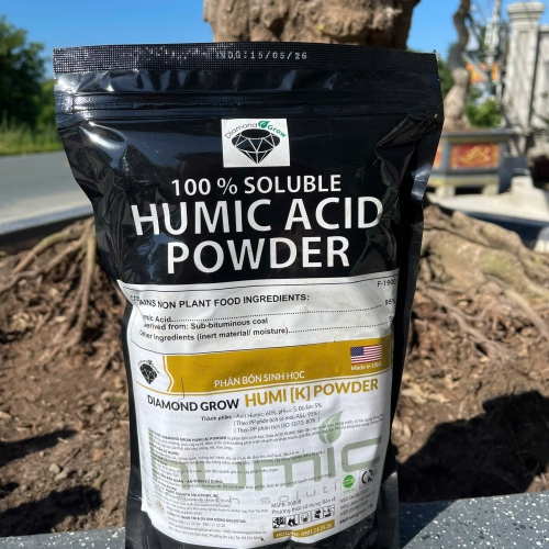 HUMIC ACID POWDER 100% SOLUBLE – HUMI (K) POWDER Kích thích bộ rễ phát triển mạnh, ra nhiều rễ tơ, tăng khả năng hút phân bón