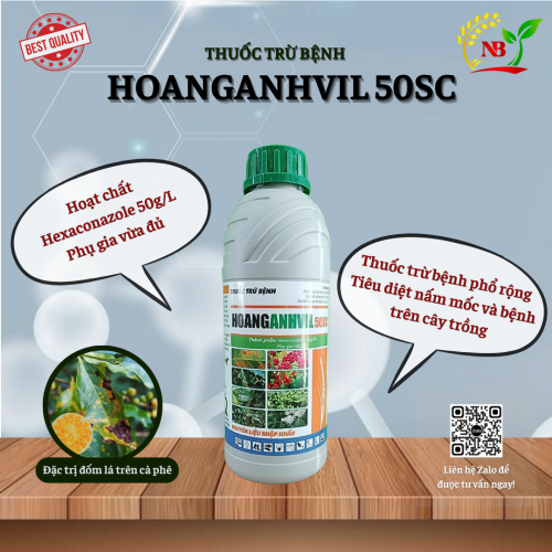 (BỆNH) Thuốc trừ bệnh Hoanganhvil 50SC 1L