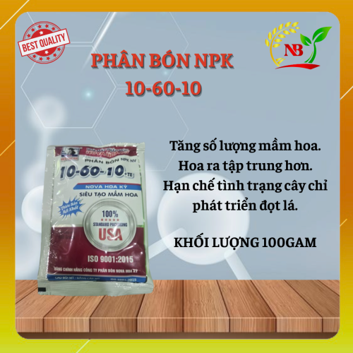 NPK 10-60-10 + TE “Siêu tạo mầm hoa”