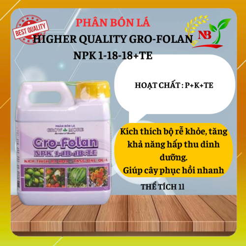 (PBL) Grofolan 1-18-18 1 Lit (12) Growmore