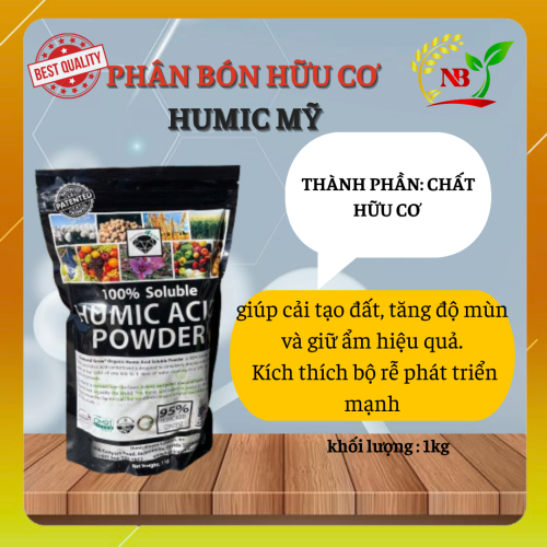HUMIC ACID POWDER 100% SOLUBLE – HUMI (K) POWDER Kích thích bộ rễ phát triển mạnh, ra nhiều rễ tơ, tăng khả năng hút phân bón
