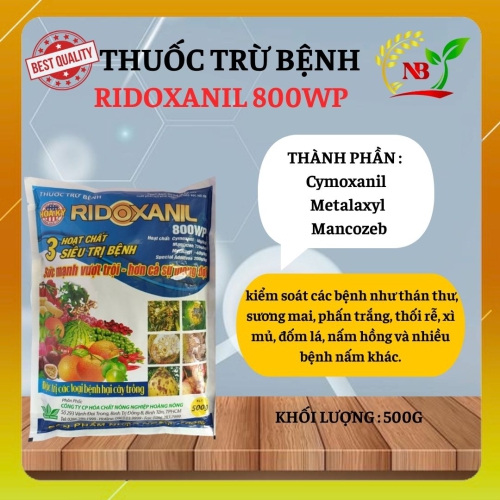 RIDOXANIL 800WP – 3 HOẠT CHẤT SIÊU TRỊ BỆNH