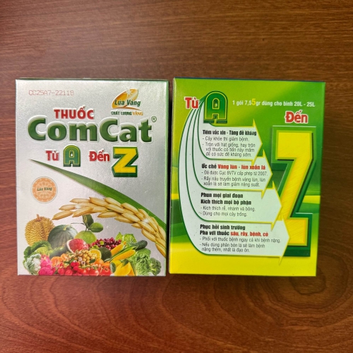 (KTST) Hộp 10 gói Comcat 7,55 gam (chính hiệu lúa vàng- kích thích tăng trưởng cây trồng)- VTNN Năm Bưu