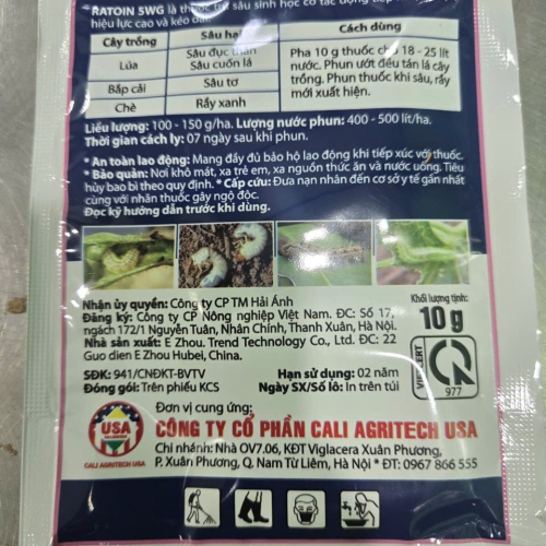 (SÂU) Ratoin 5WG (Đại Bàng Mỹ) 10gr- Agritech USA